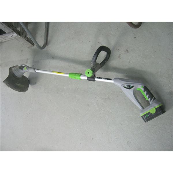 CORDLESS EARTH WISE WEEDEATER, HAS BATTERY, NO CHARGER