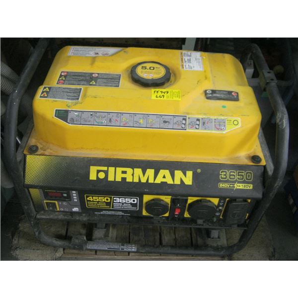 FIRMAN MODEL 3650 PORTABLE COMPRESSOR