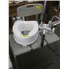 Image 1 : BATH CHAIR, A BATHTUB GRIP & A TOILET LIFT SEAT