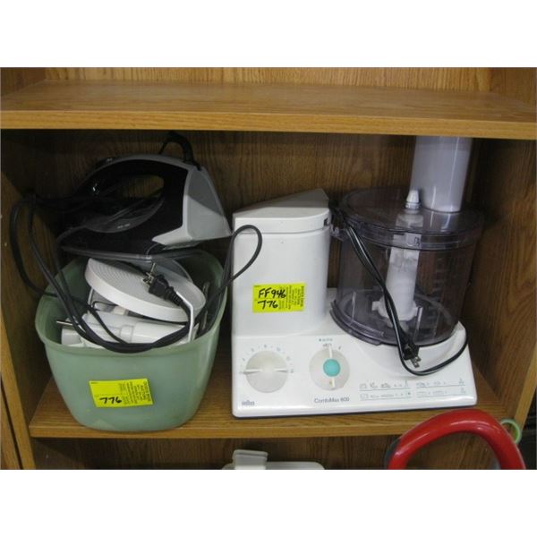 BRAUN FOOD PROCESSOR & AN IRON