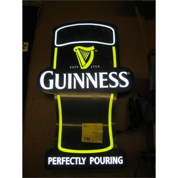 LIGHTED GUINESS SIGN