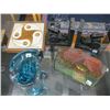 Image 1 : ART GLASS, BOOK ENDS, CLOCK, ETC.