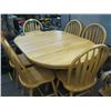 Image 1 : OAK TABLE WITH 2 LEAFS & 6 CHAIRS