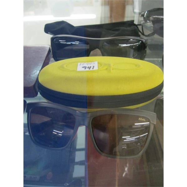 3 PAIRS OF SUNGLASSES, 1 PAIR IS A ZEAL KENNEDY HIGH END