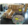 Image 1 : LOT OF SMALL WINE BOXES & A CARRYING TRAY WITH WINE CORKSCREW