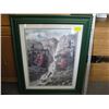 Image 1 : FRAMED PICTURE OF MOUNTAIN WATERFALL