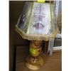 Image 1 : WOOD LAMP WITH SHIP LIGHTSHADE