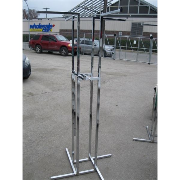 ADJUSTABLE CHROME CLOTHING RACK