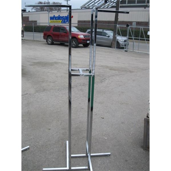 ADJUSTABLE CHROME CLOTHING RACK
