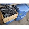 Image 1 : 3 BINS & A BOX OF ASST. HANGERS