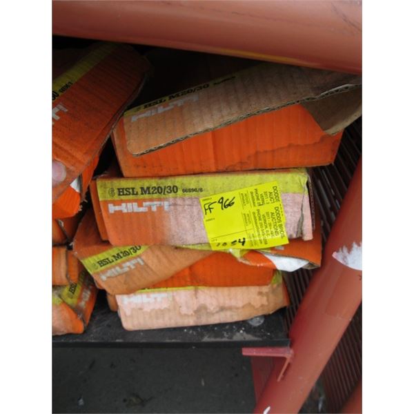 5 BOXES OF HILTI HSLM20-30 CEMENT BOLTS