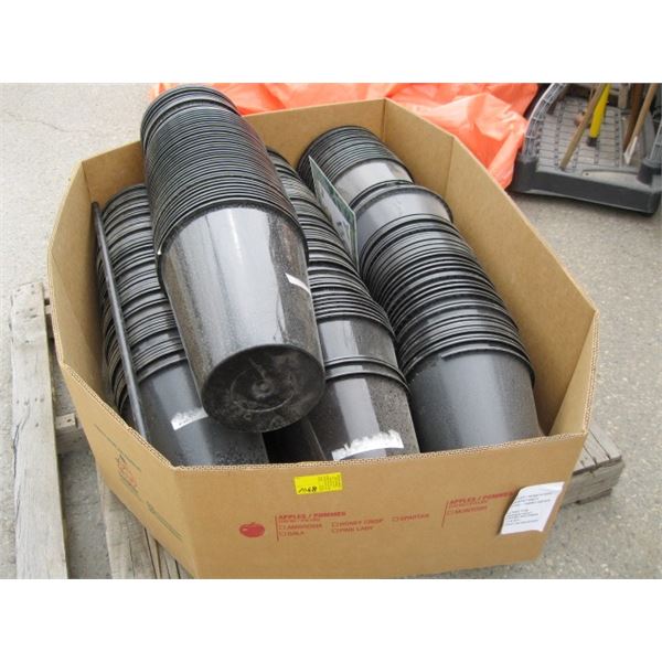 PALLET OF LG. BLACK PLANTERS