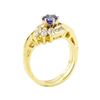 Image 4 : 0.92 ctw Blue Sapphire and Diamond Ring - 18KT Yellow Gold