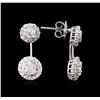 Image 2 : 1.66 ctw Diamond Earrings - 14KT White Gold