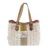 Image 1 : MCM White Visetos Coated Canvas Lion Shopper Tote