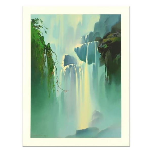 Thomas Leung, "Misty Falls" Limited Edition, Numbered and Hand Signed with Lette