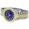 Image 5 : Rolex Mens 2 Tone Blue VS 4 ctw Beadset Diamond Datejust Wristwatch with Rolex B
