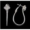 Image 2 : 1.72 ctw Diamond Earrings - 14KT White Gold