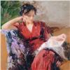 Image 2 : Pino (1939-2010), "Resting Time" Artist Embellished Limited Edition on Canvas, A