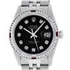 Image 1 : Rolex Mens SS Black Diamond & Ruby Channel Set Diamond Datejust Wristwatch 36MM