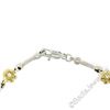 Image 8 : 14kt White and Yellow Gold 0.50 ctw Burnish Diamond Flower and Bar Link Bracelet