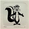 Image 2 : "Pepe le Pew" Framed Limited Edition Etching with Hand-Tinted Color and Numbered