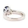Image 3 : 1.66 ctw Blue Sapphire and Diamond Ring - 14KT White Gold
