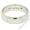 Image 5 : Men's Jeff Cooper Platinum 0.12 ctw Round Diamond 5.8mm Beveled Band Ring