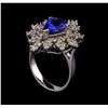 Image 4 : 14KT White Gold 2.45 ctw Tanzanite and Diamond Ring