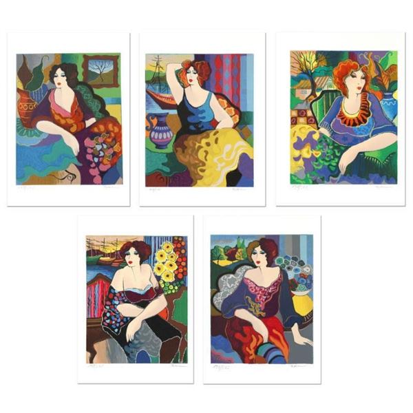 Patricia Govezensky, "Gloria, Katy, Margo, Sitting Pretty, Mary" Hand Signed Set