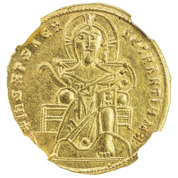 BYZANTINE EMPIRE: Romanus I Lecapenus, 920-944, AV solidus (4.40g), Constantinople. NGC AU