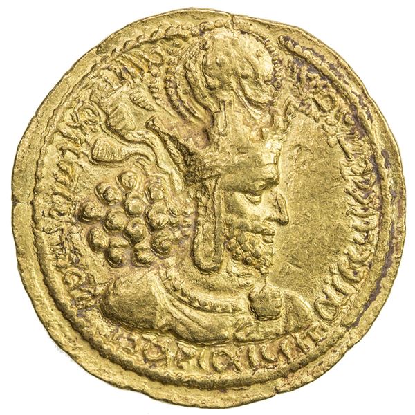 SASANIAN KINGDOM: Shahpur I, 241-272, AV dinar (7.21g). EF