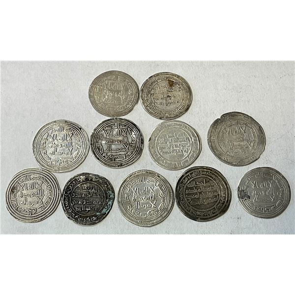 UMAYYAD: LOT of 11 silver dirhams