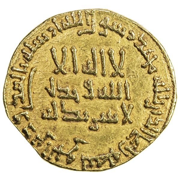 ABBASID: al-Mahdi, 775-785, AV dinar (4.16g), NM, AH164. VF-EF