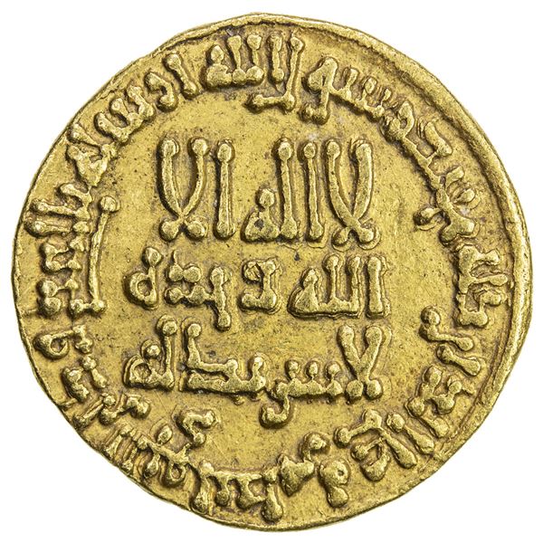 ABBASID: al-Rashid, 786-809, AV dinar (4.24g), NM (Madinat al-Salam), AH188. EF