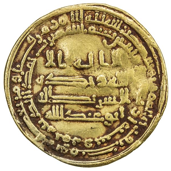 ABBASID: al-Mutawakkil, 847-861, AV dinar (4.20g), Marw, AH240. F-VF