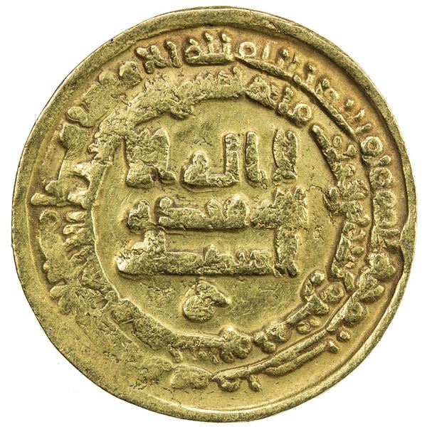 ABBASID: al-Radi, 934-940, AV dinar (4.30g), Misr, AH325. VF