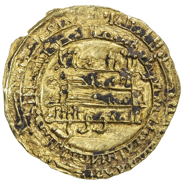 TULUNID: Khumarawayh, 884-896, AV dinar (3.62g), al-Rafiqa, AH277. EF