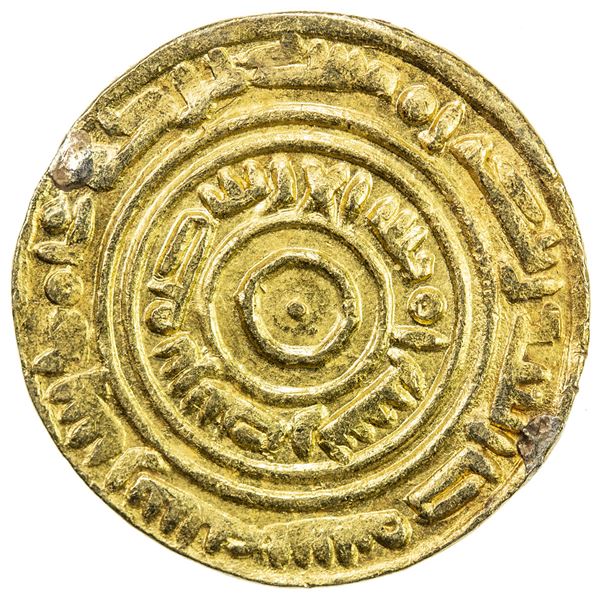 MADAGASCAR: Anonymous, ca. 1020-1050, AV dinar (3.44g), "Madinat 'Adan", AH"406". EF