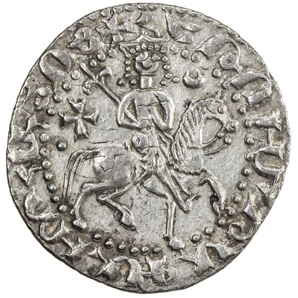 SELJUQ OF RUM: Kaykhusraw II, 1236-1245, AR bilingual tram (2.96g), Sis, AH637. EF