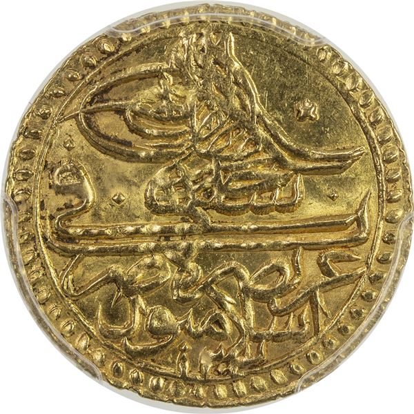 TURKEY: Selim III, 1789-1807, AV zeri mahbub, Islambul, AH1203 year 11. PCGS MS64
