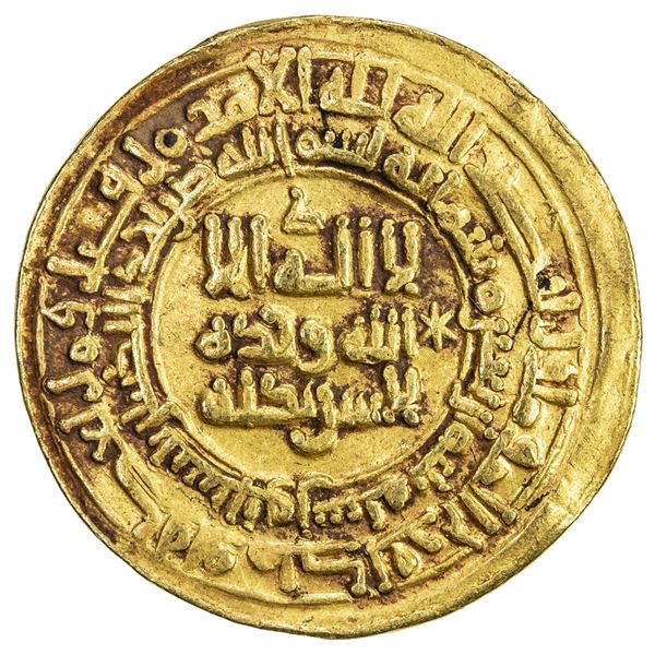 SAMANID: 'Abd al-Malik I, 954-961, AV dinar (4.89g), Nishapur, AH343. VF