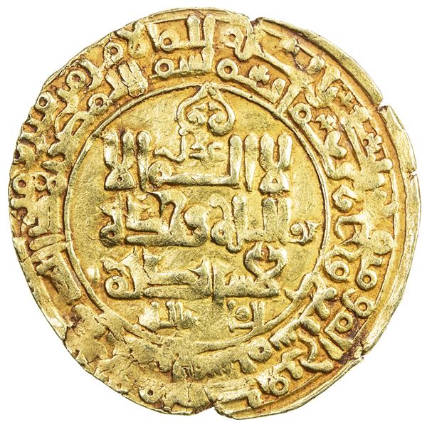 GHAZNAVID: Mahmud, 999-1030, AV dinar (3.63g), Ghazna, AH407. VF