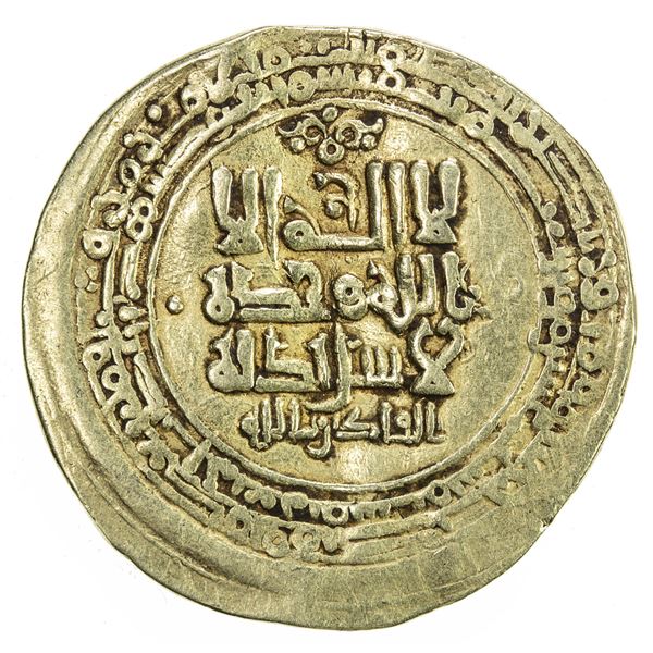 GHAZNAVID: Mahmud, 999-1030, AV dinar (4.03g), Ghazna, AH416. VF
