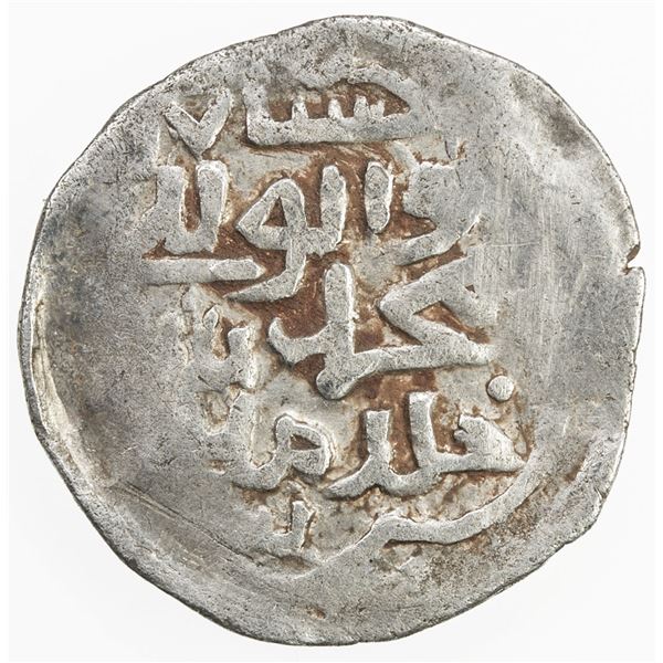 SHAHS OF BADAKHSHAN: Muhammad Shah, fl. 1380s, AR 1/6 dinar (1.07g), Badakhshan, ND/DM. VF