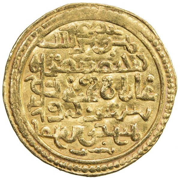 ILKHAN: Ghazan Mahmud, 1295-1304, AV dinar (4.30g), Mardin, AH707. VF