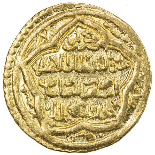 ILKHAN: Abu Sa'id, 1316-1335, AV dinar (4.30g), Baghdad, AH723. EF