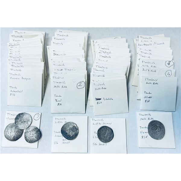 TIMURID: LOT of 70 silver tankas