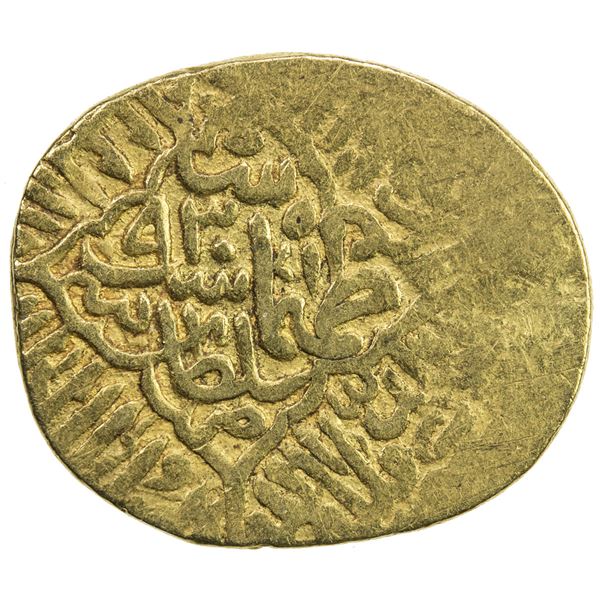SAFAVID: Tahmasp I, 1524-1576, AV 1/2 mithqal (2.29g), Sultaniya, AH930. VF