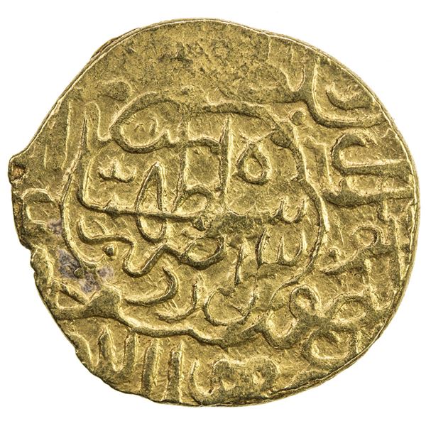 SAFAVID: Tahmasp I, 1524-1576, AV heavy ashrafi (3.98g), Ardabil, ND. VF